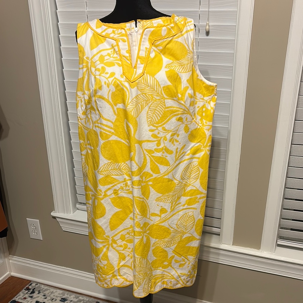 Talbots Yellow Floral Dress